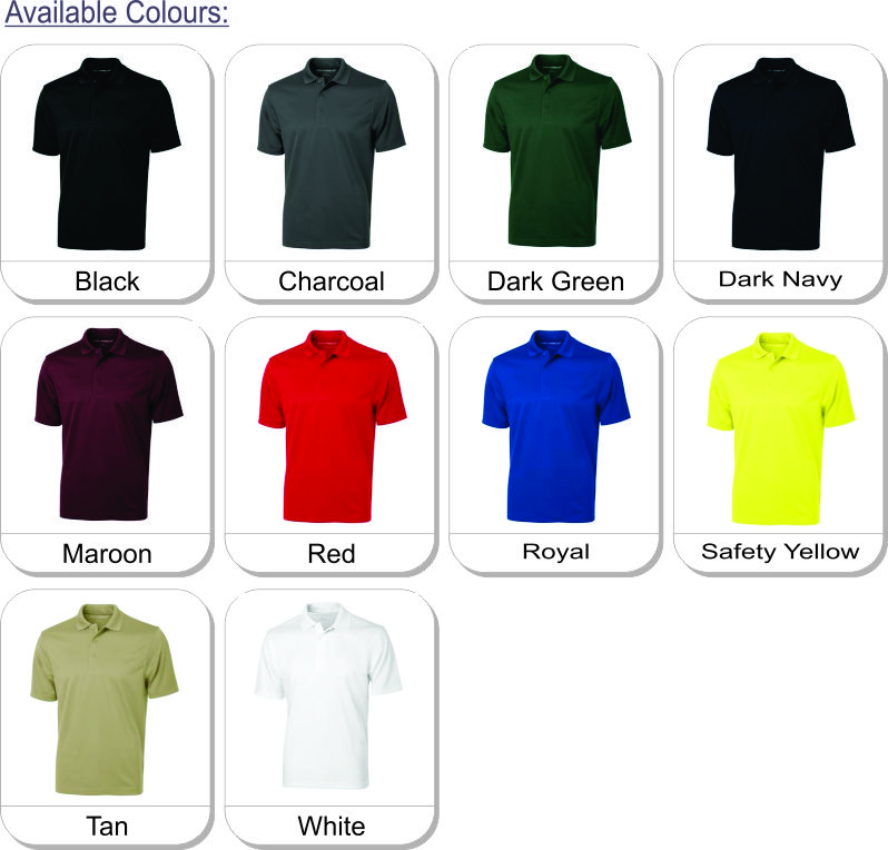 COAL HARBOUR� SNAG PROOF POWER SPORT SHIRT is available in the following colours: White, Black, Dark Green, Dark Navy, Maroon, Red, Royal, Tan, Safety Yellow, Charcoal